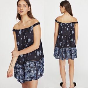 NEW $88 Free People Talk to Me Trapeze Dress Small